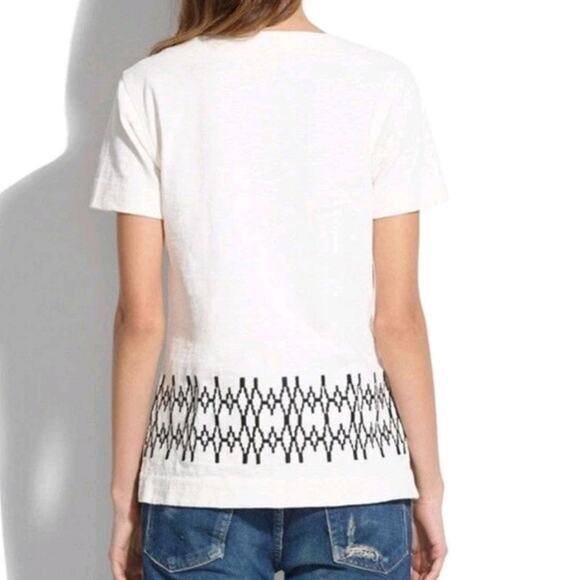 Madewell Box Stitch Slub Top Women's M Cream Boho Western Summer Beach Casual - Picture 10 of 10